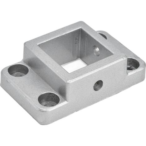 Connecteur carré d'angle bidirectionnel 3030 avec base de montage en profilé aluminium (pour base à bride). (1/5)