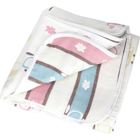 Mehrzweck-Babydecke aus 100 % Baumwolle – Badetuch, Pucktuch und Neugeborenendecke, 110 x 110 cm (1/5)