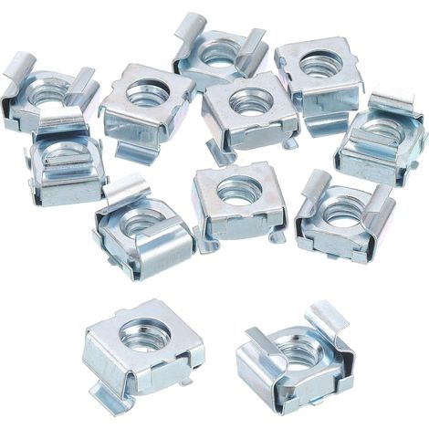 25Pcs Écrou à Cage 1/4-20 Écrous à Cage Encliquetables Argent (1/5)