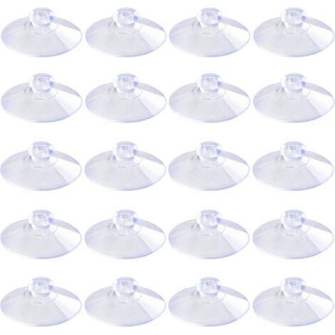 20 mm Mini-Saugnapf, 100 Stück, transparent, ohne Haken oder Löcher, aus PVC-Kunststoff, für Festdekoration, Wände, Glas, Zuhause und Auto (1/5)