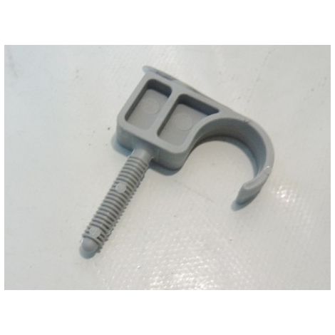 Attache de sol plastique simple pour fixation gaine Ø 20-25mm à clouer (à l'unité) WALRAVEN 3911025