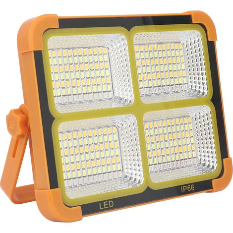 Lampe de secours solaire rechargeable SL-D8 1000W, 4 modes d'éclairage réglables, batterie intégrée incluse, idéale pour urgences et extérieur. (1/5)