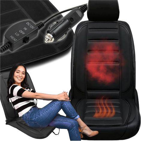 Tappetino riscaldante BECKE per sedili auto, ideale per l'inverno freddo. (1/5)