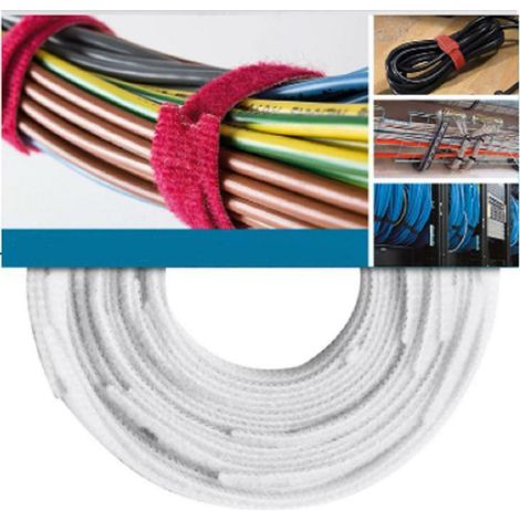 Nastro adesivo gancio e anelo roll with 25 units white vel-ow64400
