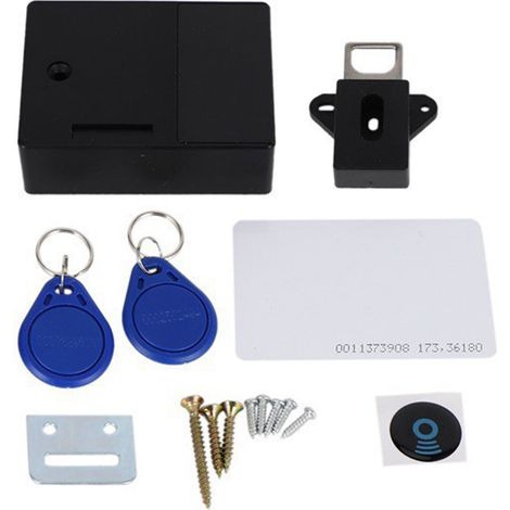 Serrure Électronique Invisible Pour Armoire - Verrouillage RFID Sans Clé - Compatible Bois Jusqu'à 45 mm - Fonctionnement Sur Piles AA - 1 Pièce (1/5)