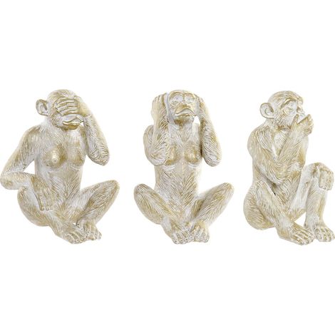 Esprit Home Doré Singe Tropical Figurine Décorative 21x17x25 (1/3)