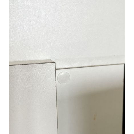 Lot de 2 plaques de 25 patins silencieux adhésifs Civic, transparents, diamètre 10mm & hauteur 1,5mm. (1/2)