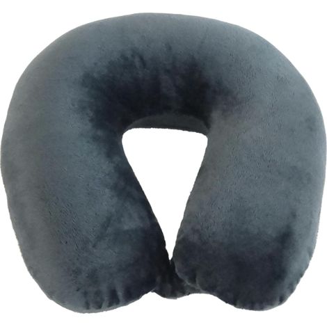 Plumes Doux en Microfibre Oreiller Tour de Cou, Charcoal/Grey, 12 x 13 x 4 (1/3)