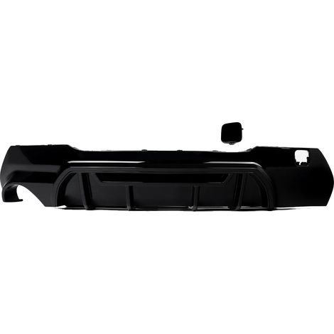Difusor trasero, plástico resistente, ajuste a medida, negro brillante. (1/2)