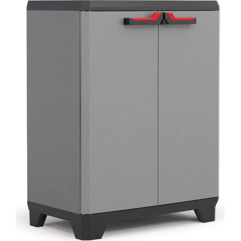 Armoire Basse,Armoire de Rangement Verrouillable,Étagère et Pieds Ajustables,Poignée Soft Touch - Cuisine, Garage,Atelier, Placard - 68 x 39 x 90 cm