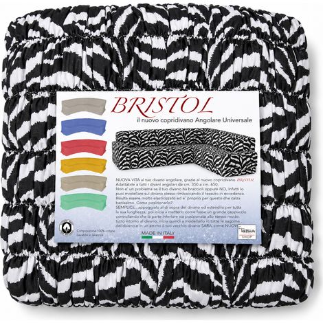 COPRIDIVANO ANGOLARE Bristol UNIVERSALE ZEBRATO (1/5)