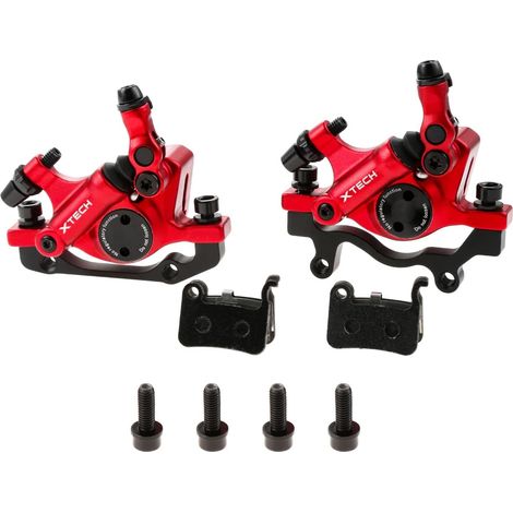 Étriers de Frein à Disque Semi-Hydraulique Avant et Arrière, 1 Paire d'Étriers de Frein Hybirde Tirage par Câble Adaptés pour VTT Vélo de Montagne
