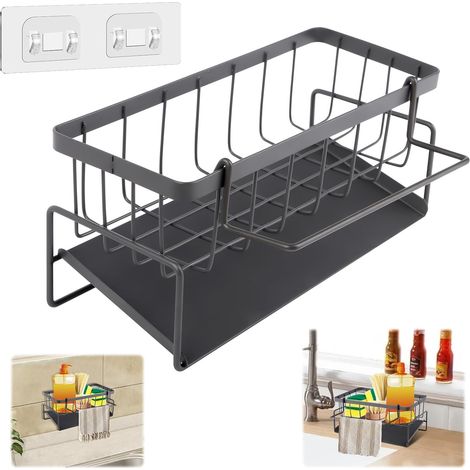 Spülbecken-Organizer – 1 Stück – Edelstahl – Aufbewahrung für Küche und Bad – Grau – 23 x 9 x 10 cm (1/5)