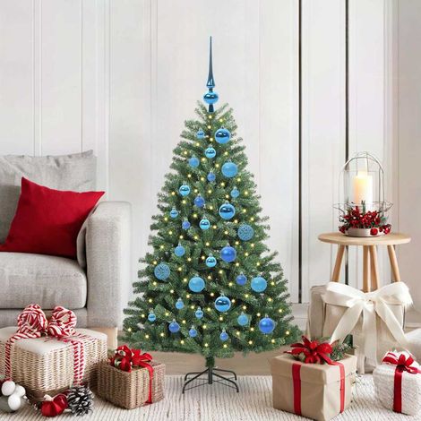 Künstlicher klappbarer Weihnachtsbaum mit 150 LEDs Grün 120 cm (1/5)
