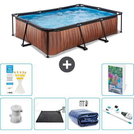 Exit-toys Piscina Exit Rectangular - Efecto madera - 300x200x65 cm - 7-piezas  S252 (1/5)
