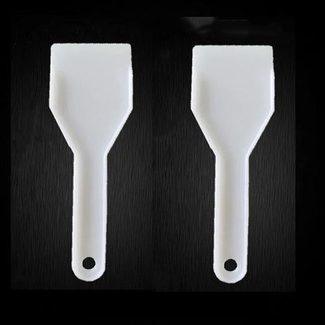 Set aus 2 starren Eiskratzern aus Kunststoff für einfaches und sauberes Abtauen Ihres Kühlschranks oder Gefrierschranks, ideal zum Entfernen von Eis. (1/5)