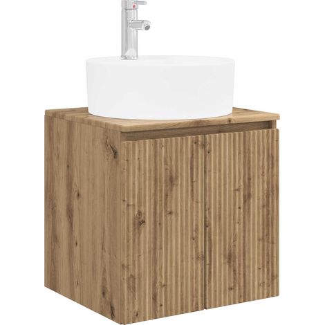 Wall-Mounted Sink Vanity Artisan Oak 49.5 x 44.5 x 65 cm vidaXL