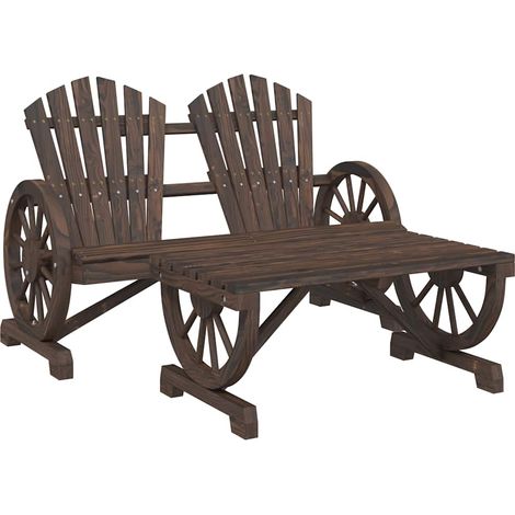 Maison Exclusive - Set Salotto da Giardino 2 pz in Legno Massello di Abete (1/5)