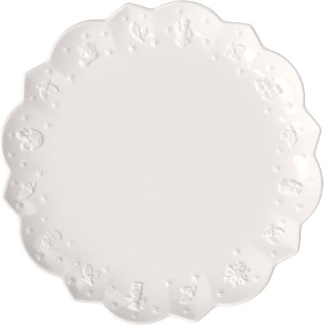Assiette Plate Blanc, Lave-Vaisselle, Compatible Micro-Ondes, Plat Blanc, Assiette De Noel, Plat De Noel, Porcelaine (1/5)