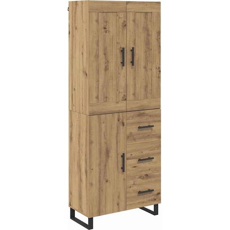 Highboard Artisan Oak 69.5 x 34 x 180 cm Engineered Wood vidaXL