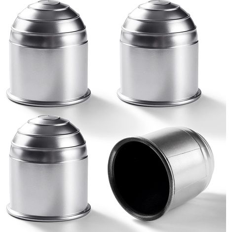 Anhängerkupplung Abdeckung 50mm Kugelkopfabdeckung 4 Stück Silber (1/5)