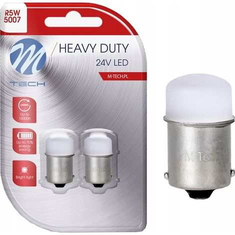 R5W R10W P21W LED PESADO TIR BA15S 5007 24V BLANCA RETROFIT BLANCO
