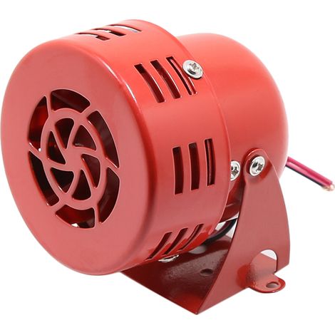 Klaxon sonore fort 12V 105dB, moteur de frein de voiture électrique, sirène de Raid aérien, alarme 50s rouge pour camion moto (1/5)