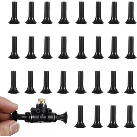 Quick Connect Lot de 30 bouchons d'irrigation goutte à goutte 1/4" pour système d'irrigation goutte à goutte pour la maison, le jardin, la pelouse, le système de tuyaux, noir (1/5)