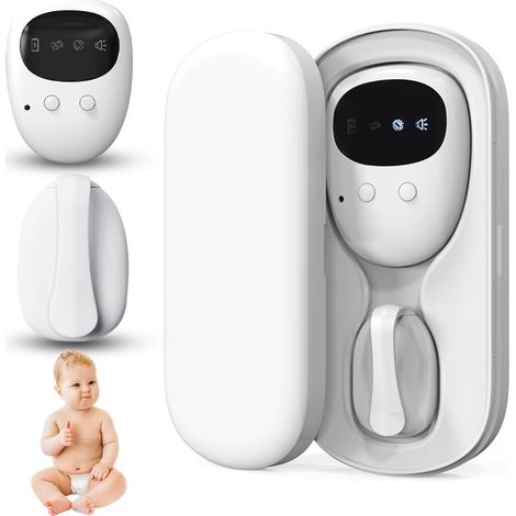 Alarme de partage au lit sans fil pour garçons et filles, rechargeable par USB, 3 modes de fonctionnement (vibration, son, deux), capteur d'humidité pour enfants, alarme discrète de l'énurésie (1/4)