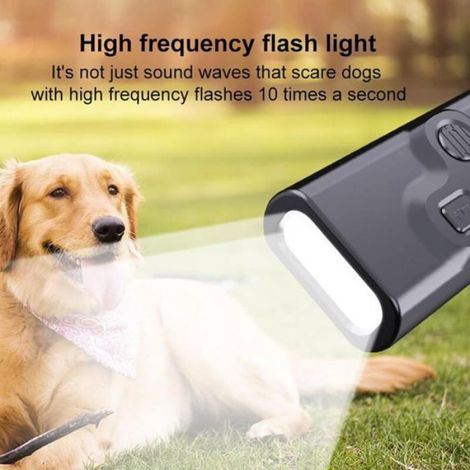 Dispositif Anti-Aboiement - Chien Rechargeable - 3 Modes Dressage - Lampe LED - Ultrasons Portatif - 1 Pièce (1/4)