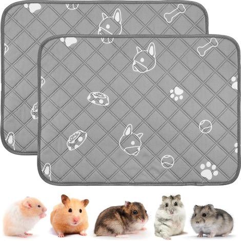Pipi Pads pour cochons d'Inde(6045cm), 2 pièces Lavables Petits Animaux Tapis Absorbant l'urine, Rapidement Absorbant Tapis pour Lapins, Hamsters, Chiots (1/5)