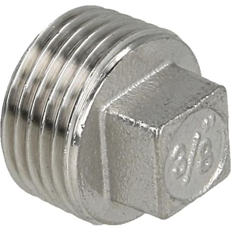 Bouchon carré en inox 3/8'' FM