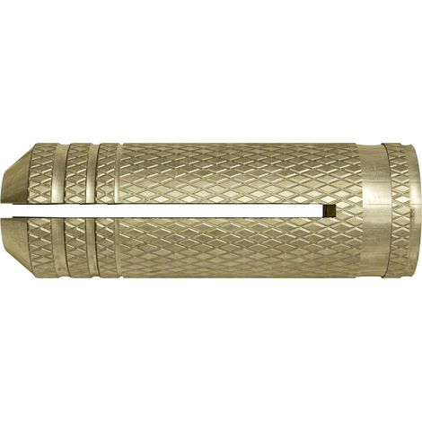 Fischer – Cheville en laiton MS 6 x 22 mm – Lot de 15 chevilles pour fixation dans matériaux pleins – Montage rapide et démontage à fleur de surface
