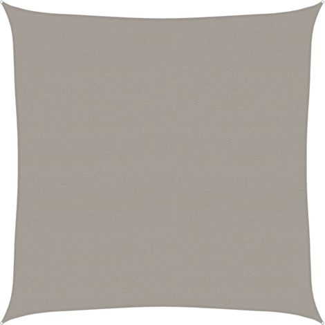 Voile d'ombrage  Voile de parasol 160 g/m² carré gris clair 7x7 m PEHD