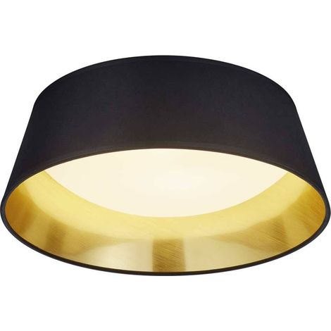 Plafonnier design, Plafonnier design rond Ponts 14W Noir en Fabric, TRIO (1/7)