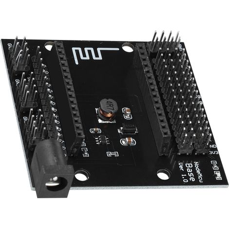 ESP8266 WIFI NodeMCU Lua Entwicklungsboard in schwarzem Metall mit Erweiterungsbasis