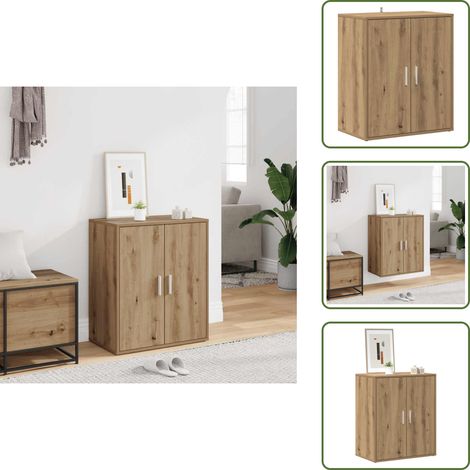 Schuhregal Artisan-Eiche 60x35x70 cm Holzwerkstoff - Schuhschrank - Schuhschränke - Schuhaufbewahrung - Schuhorganizer (1/5)