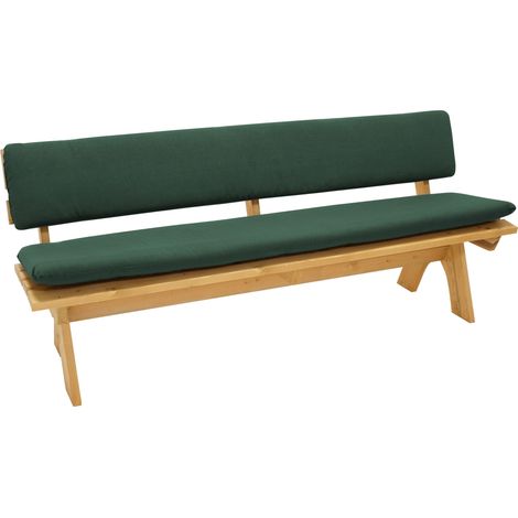 Auflagenset DALLAS für Bank 4-sitzer 195cm, dunkelgrün, 2-teilig (1/5)
