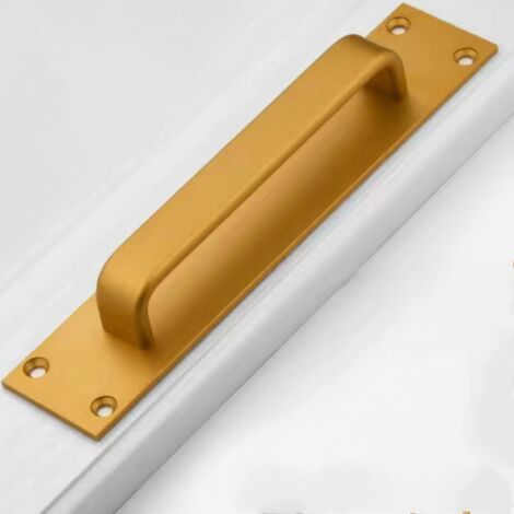 BUNTHAUS Stück Türgriffgriffe, 200 mm/7,87 Zoll Schiebetürgriffe aus Aluminiumlegierung für Küche, Schrank, Schublade, Zuhause, Gold (1/2)
