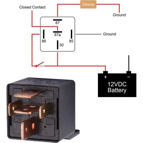 5 Pièces Relais 5 Broches 12V 80A, Relais Automobile JD2912-1Z-12VDC 80A 14VDC SPDT Camion Bateau Van véhicules de commutateur (1/3)