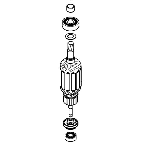 Makita 513888-4 Rotor Anker Baugruppe 240V Für HR4003 und 4013C (1/2)