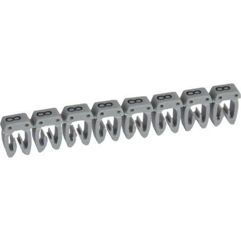 038108 Legrand - Boite De 1000 Repères Cab 3 Pour Fils 0,15mm² à 0,5mm² - Marquage Chiffre 8 Gris