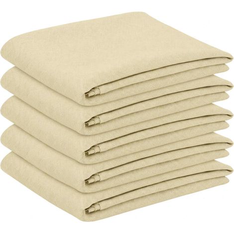 Tischdecke 5 stk. Rund Cremeweiß Ø 180 cm vidaXL