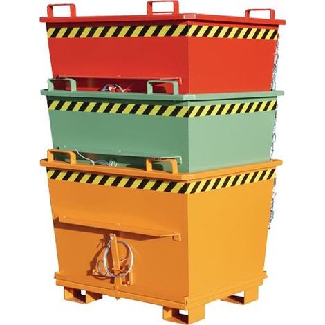 Bauer Klappbodenbehälter BKB 1000, lackiert, Gelborange (1/2)