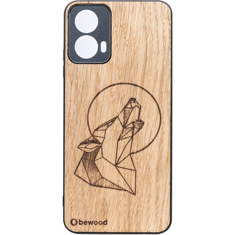 Bewood Holzkoffer für Motorola G34 5G Wolf OAK (1/2)