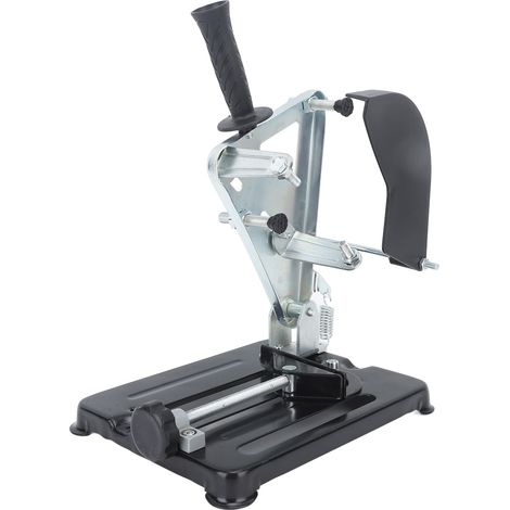 Support meuleuse d'angle réglable 45° robuste socle découpe plastique alliage 33x25x20cm avec plateau bras manivelle 3 clés hexagonales (1/5)