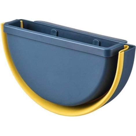 Hängender Mülleimer/Abfallkorb für Küche/Bad, Küchenschrank, Toilettentür, Büro, Wandmontierter Abfallbehälter – blau (1/5)