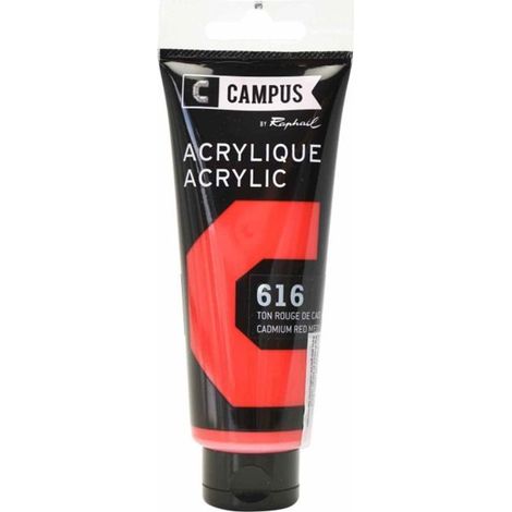 Peinture acrylique 100 ml - Rouge de Cadmium moyen n°616