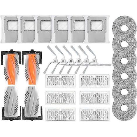 Kit d'accessoires de 28 pièces compatible avec les aspirateurs robots DJI ROMO S/ROMO A/ROMO P : brosse principale, sac à poussière, lingettes de nettoyage et filtres haute qualité. WHBYV (1/4)