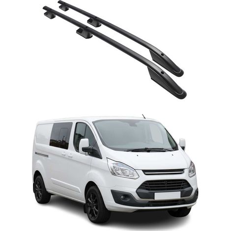 OMAC Barres de Toit longitudinales pour Ford Transit Tourneo Custom 2012-22 L2 Noir (1/5)